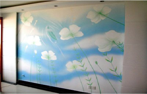 大关画墙绘怎么画好白云的蓬松感?