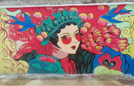 大关墙体彩绘-网红墙