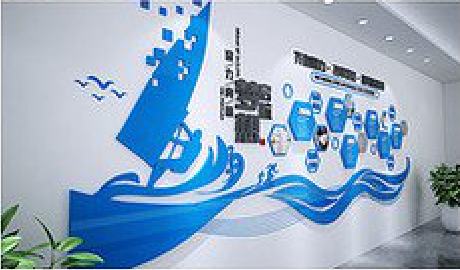 大关海浪主题文化墙如何设计？