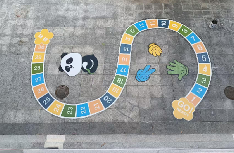 大关地面游戏彩绘