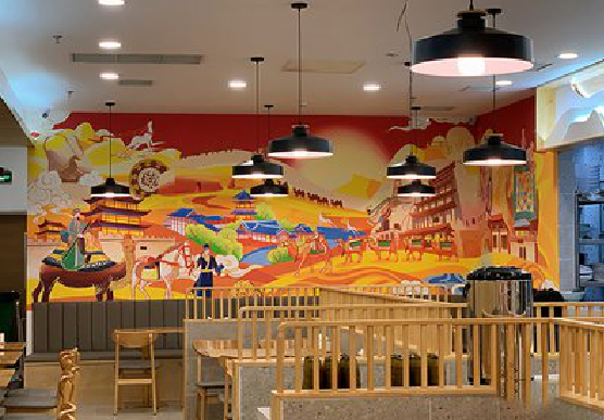 大关商业空间彩绘介绍。