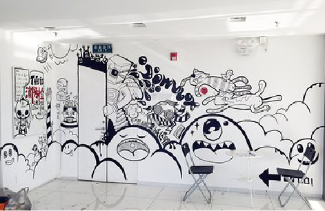 大关手绘墙并非传统涂鸦。